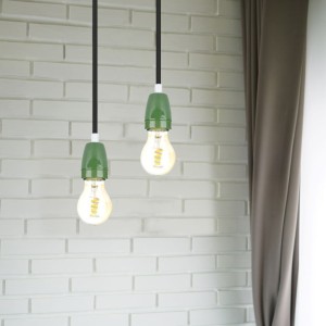 Portalampada E27 in porcellana verde max 60W V-TAC VT-799-GN - foto 2