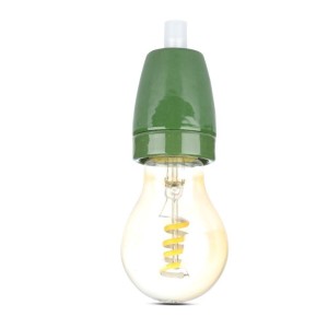 Portalampada E27 in porcellana verde max 60W V-TAC VT-799-GN - foto 4