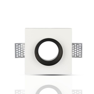 Portafaretto LED da incasso quadrato GU10 GU5.3 gesso bianco nero V-TAC VT-866-BSQ - foto 7