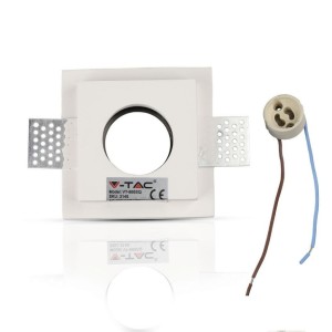 Portafaretto LED da incasso quadrato GU10 GU5.3 gesso bianco nero V-TAC VT-866-BSQ - foto 9