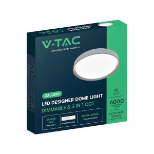 Lampadario LED 60W CCT 3000K-6500K dimmerabile con telecomando marrone V-TAC VT-85031 - foto 2