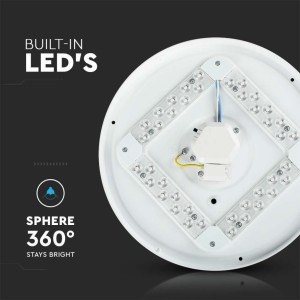 Plafoniera LED rotonda 36W CCT 3000K 4000K 6500K effetto stellato V-TAC VT-8436-S-N - foto 5