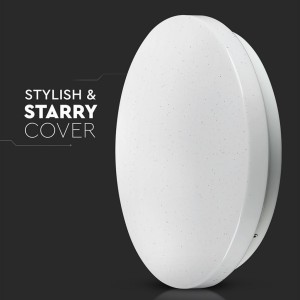 Plafoniera LED rotonda 36W CCT 3000K 4000K 6500K effetto stellato V-TAC VT-8436-S-N - foto 6