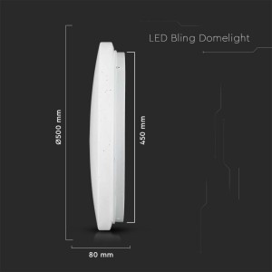 Plafoniera LED rotonda 36W CCT 3000K 4000K 6500K effetto stellato V-TAC VT-8436-S-N - foto 12