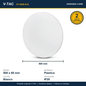 Plafoniera LED rotonda 36W CCT 3000K 4000K 6500K effetto stellato V-TAC VT-8436-S-N - foto 14