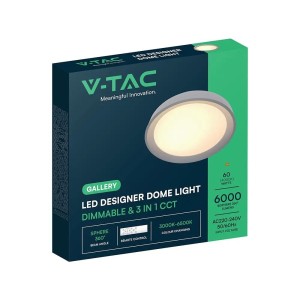 Lampadario LED 60W CCT 3000K-6500K nero con telecomando V-TAC VT-85031 - foto 3