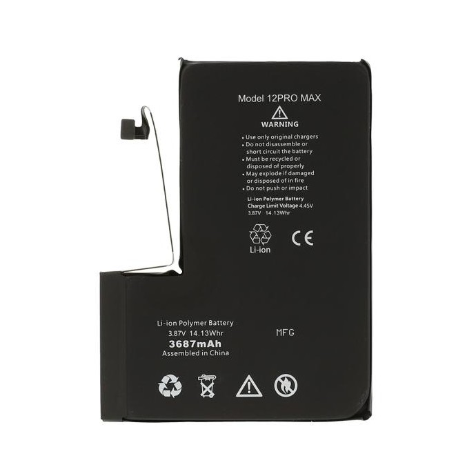 IP 12 Pro Max Batteria Diagnostica 3687 mAh Nero S+ IP 12 Pro Max Batteria Diagnostica 3687 mAh Nero S+