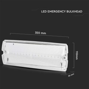 Lampada LED di emergenza 3W 6400K IP65 autonomia 3h V-TAC VT-996 - foto 11