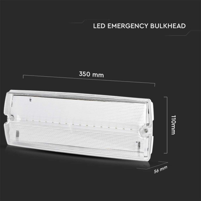 Lampada LED di emergenza 3W 6400K IP65 autonomia 3h V-TAC VT-996