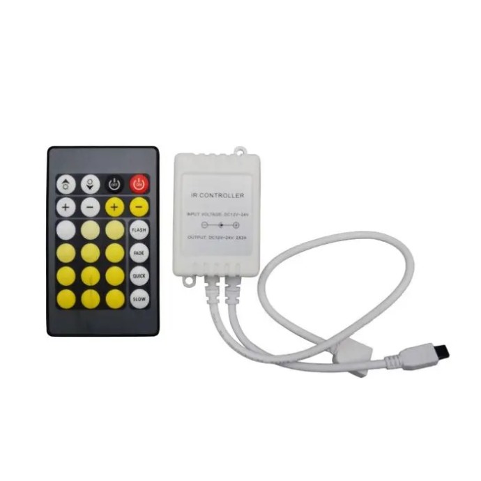 Controller Dimmer IR CCT 2 Canali 12V/24V 2A con Telecomando per Strip LED CREE V-TAC