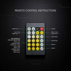 Controller Dimmer IR CCT 2 Canali 12V/24V 2A con Telecomando per Strip LED CREE V-TAC - foto 4