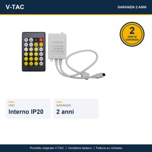 Controller Dimmer IR CCT 2 Canali 12V/24V 2A con Telecomando per Strip LED CREE V-TAC - foto 7