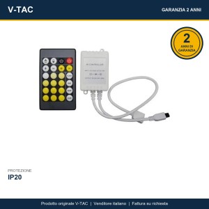 Controller Dimmer IR CCT 2 Canali 12V/24V 2A con Telecomando per Strip LED CREE V-TAC - foto 8