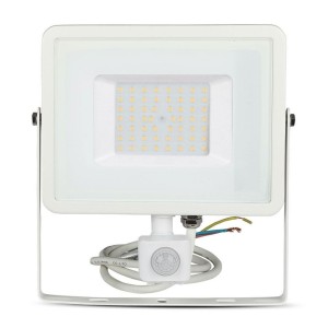Faro LED 50W 3000K IP65 con Sensore PIR e Crepuscolare Bianco V-TAC VT-50-S-W - foto 14