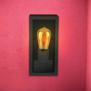 Applique LED da esterno E27 max 60W nero IP44 rettangolare V-TAC VT-837 - foto 3