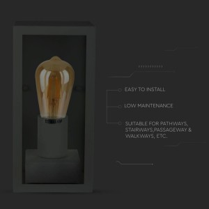 Applique LED da esterno E27 max 60W nero IP44 rettangolare V-TAC VT-837 - foto 8