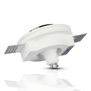 Portafaretto da incasso rotondo GU10 e GU5.3 in gesso bianco e nero V-TAC VT-866-BRD - foto 8