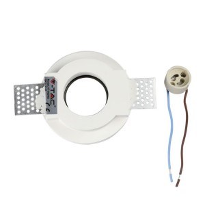 Portafaretto da incasso rotondo GU10 e GU5.3 in gesso bianco e nero V-TAC VT-866-BRD - foto 9
