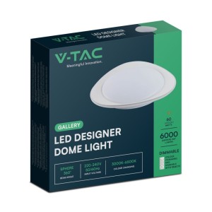 Plafoniera LED 60W rotonda CCT 3000K-6500K dimmerabile con telecomando V-TAC VT-8568 - foto 3