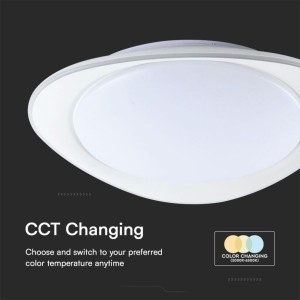 Plafoniera LED 60W rotonda CCT 3000K-6500K dimmerabile con telecomando V-TAC VT-8568 - foto 6
