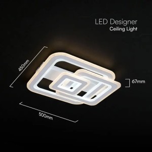 Lampadario LED 80W CCT 3000K 4000K 6500K dimmerabile con telecomando V-TAC VT-84040 - foto 5