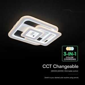 Lampadario LED 80W CCT 3000K 4000K 6500K dimmerabile con telecomando V-TAC VT-84040 - foto 6