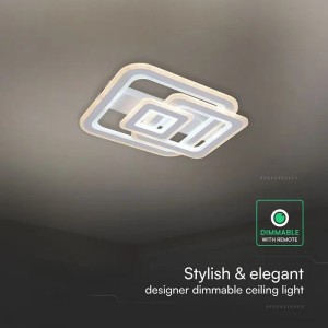 Lampadario LED 80W CCT 3000K 4000K 6500K dimmerabile con telecomando V-TAC VT-84040 - foto 7