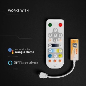 Controller Smart WiFi per Strip LED CCT DC5-24V 2A con Telecomando RF V-TAC - foto 4