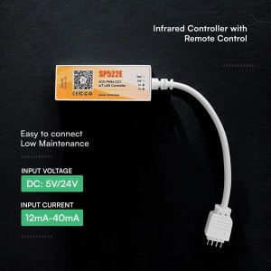 Controller Smart WiFi per Strip LED CCT DC5-24V 2A con Telecomando RF V-TAC - foto 5