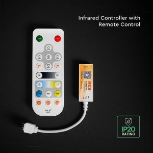 Controller Smart WiFi per Strip LED CCT DC5-24V 2A con Telecomando RF V-TAC - foto 7