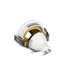 Portafaretto da incasso GU10 rotondo Ø75 mm bianco interno oro V-TAC VT-873-WG - foto 6
