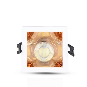 Portafaretto da Incasso GU10 Quadrato Oro Rosa 80x80 mm Inclinabile V-TAC VT-875-WR - foto 8