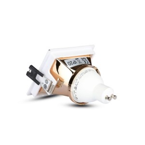 Portafaretto da Incasso GU10 Quadrato Oro Rosa 80x80 mm Inclinabile V-TAC VT-875-WR - foto 10