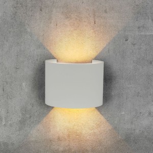 Applique LED da esterno doppio COB 6W 4000K IP65 grigia rotonda V-TAC VT-756 - foto 2