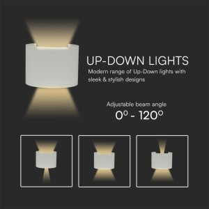 Applique LED da esterno doppio COB 6W 4000K IP65 grigia rotonda V-TAC VT-756 - foto 4