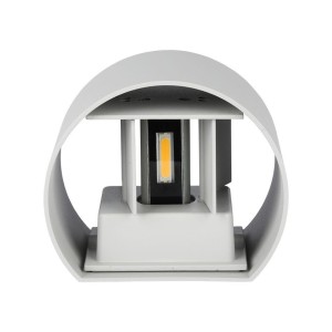 Applique LED da esterno doppio COB 6W 4000K IP65 grigia rotonda V-TAC VT-756 - foto 6