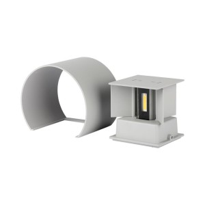 Applique LED da esterno doppio COB 6W 4000K IP65 grigia rotonda V-TAC VT-756 - foto 7