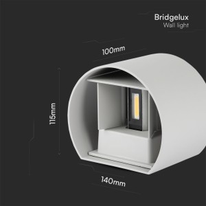 Applique LED da esterno doppio COB 6W 4000K IP65 grigia rotonda V-TAC VT-756 - foto 9