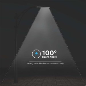 Armatura Stradale LED 50W 6500K IP65 con Sensore, Chip Samsung, Grigio - V-TAC PRO - foto 5