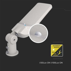 Armatura Stradale LED 50W 6500K IP65 con Sensore, Chip Samsung, Grigio - V-TAC PRO - foto 9