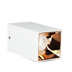 Portafaretto LED da Plafone Quadrato GU10 Bianco Riflettore Oro Rosa V-TAC VT-882-Q - foto 6