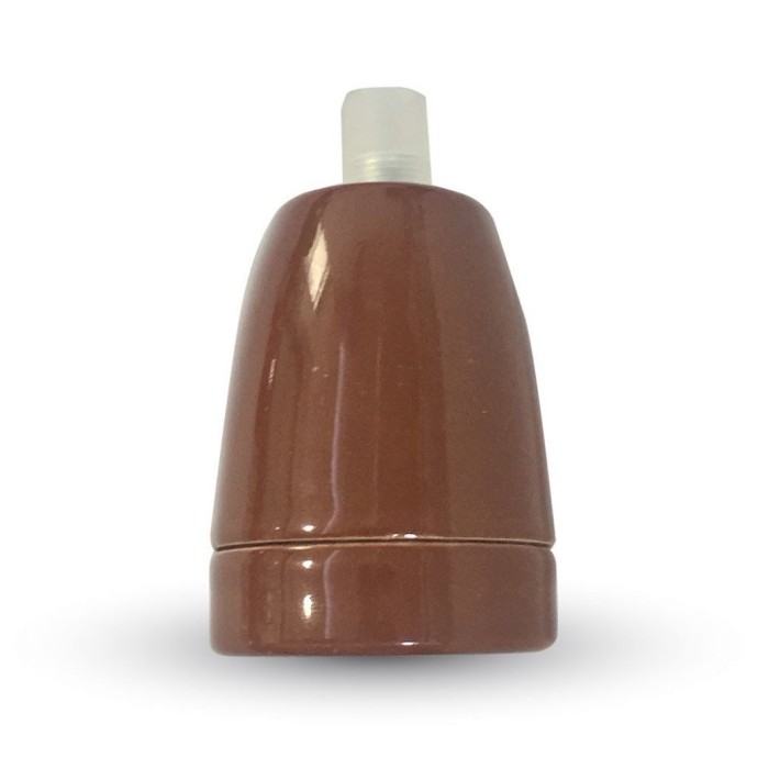 Portalampada E27 in porcellana marrone max 60W IP20 V-TAC VT-799-BR