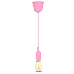 Lampada a Sospensione E27 max 60W in Silicone Rosa V-TAC VT-7228-PN - foto 4