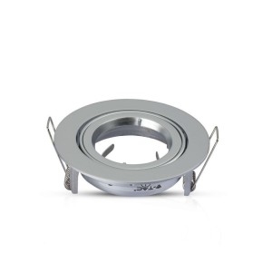 Portafaretto da incasso rotondo GU10 e GU5.3 grigio orientabile 15° V-TAC VT-775MG - foto 8
