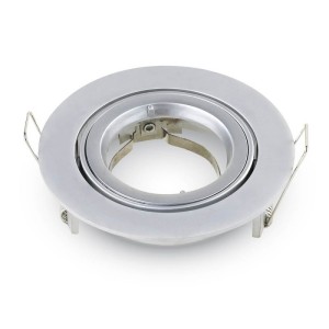 Portafaretto da incasso rotondo GU10 e GU5.3 grigio orientabile 15° V-TAC VT-775MG - foto 9