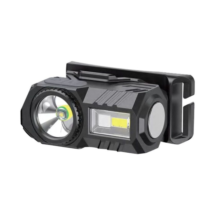 Torcia LED Frontale Ricaricabile USB-C 3W 190lm IP43 con Cintura in Silicone V-TAC VT-9902