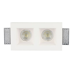 Portafaretto da incasso doppio rettangolare 2xGU10 o GU5.3 in gesso bianco V-TAC VT-762 - foto 7