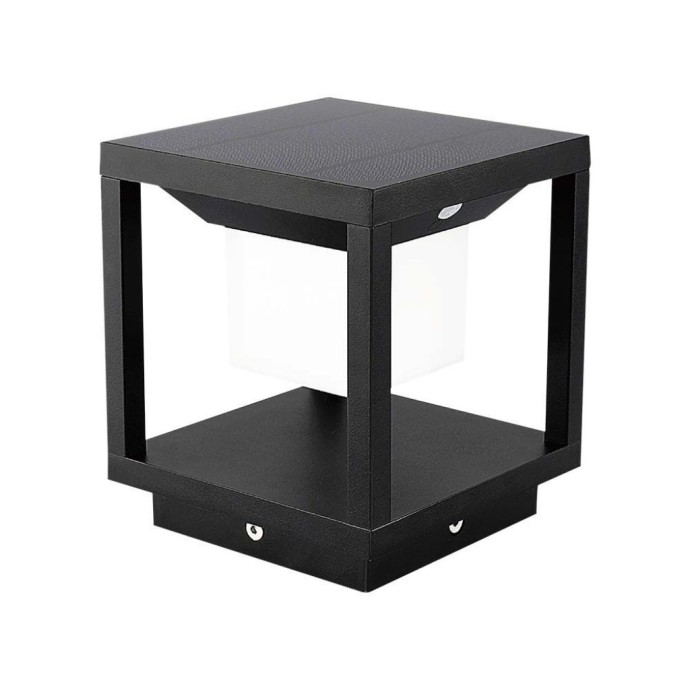 Lampada LED solare da esterno 2W con sensore di movimento 3000K IP65 nera V-TAC VT-11022-B
