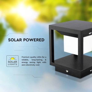 Lampada LED solare da esterno 2W con sensore di movimento 3000K IP65 nera V-TAC VT-11022-B - foto 4