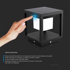 Lampada LED solare da esterno 2W con sensore di movimento 3000K IP65 nera V-TAC VT-11022-B - foto 7
